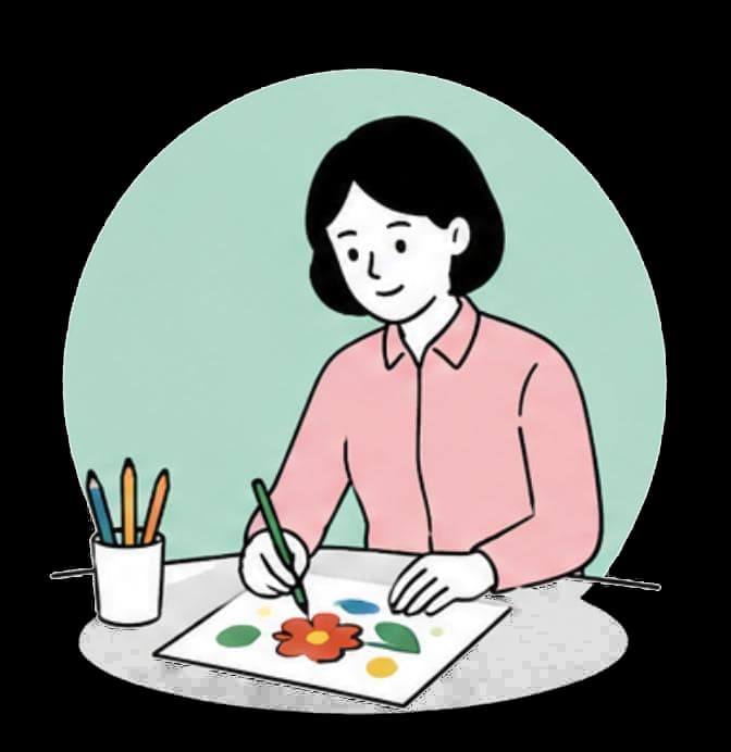 그림 앞에서 잠시 숨을 고르는 시간 블로그 커버