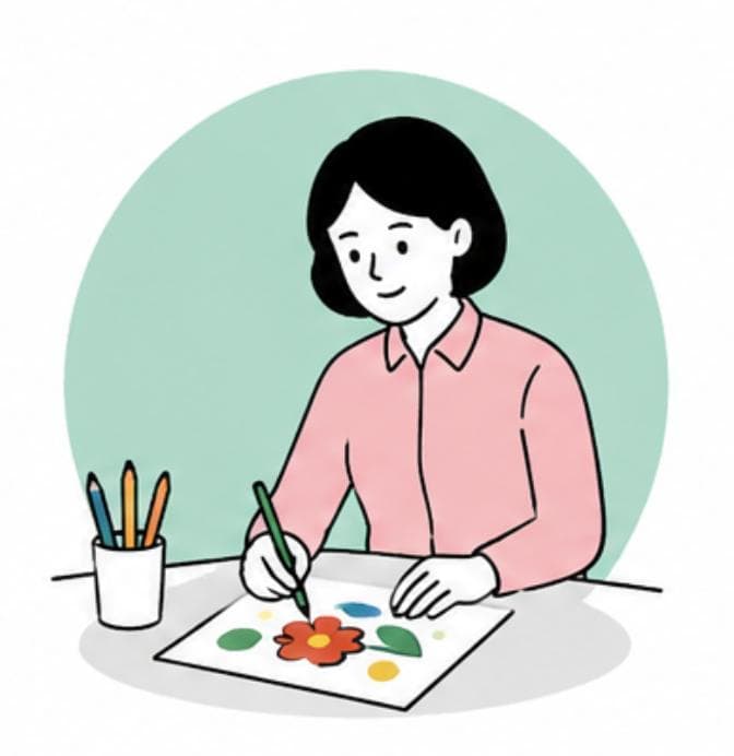 그림 앞에서 잠시 숨을 고르는 시간 블로그 커버